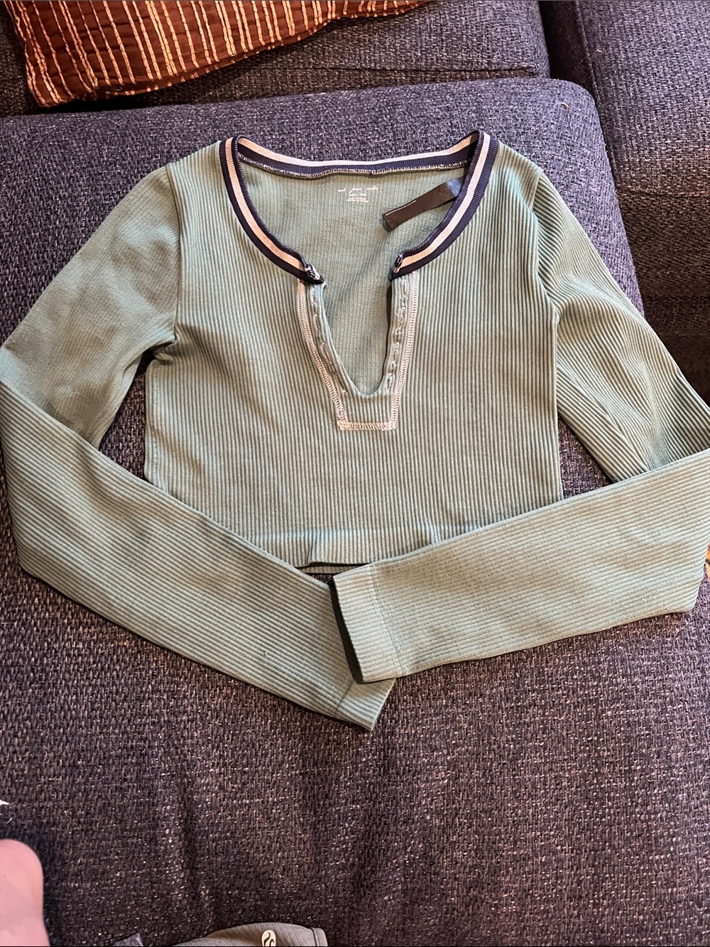 Urban Outfitters Out From Under Cropped Top - long-sleeves, Sz xs/s